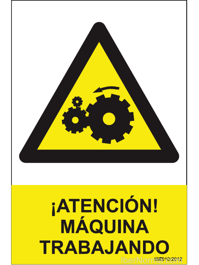 Señal Atención Máquina trabajando PVC NMZ Normaluz