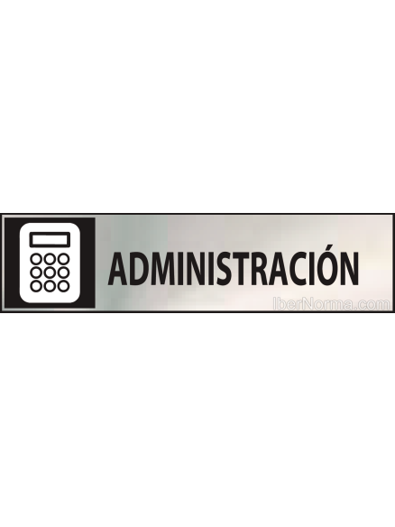 Cartel Administraci N Acero Inoxidable Nmz Normaluz