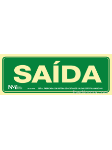Señal Saída (Gallego - Galego) - PVC - NMZ (Normaluz)