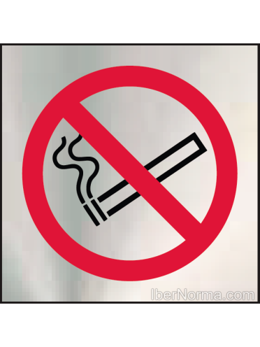 Cartel prohibido fumar 21x30cm