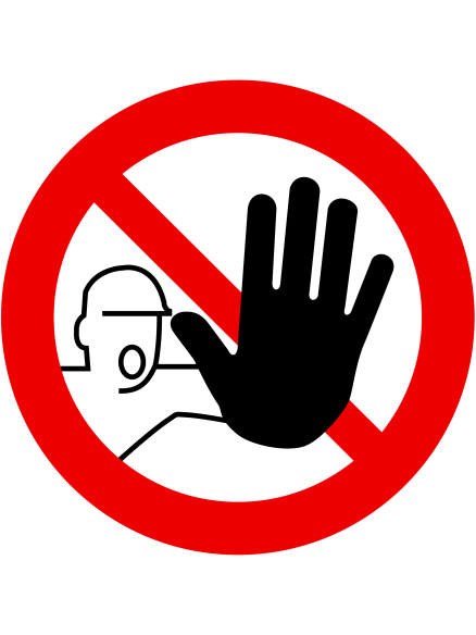 Vinilo adhesivo - ALTO No pasar para suelos - IberNorma