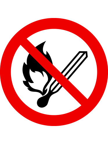 Vinilo adhesivo - Prohibido encender fuego para suelos - IberNorma