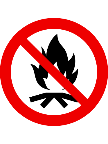 Vinilo adhesivo - Prohibido hacer fuego para suelos - IberNorma