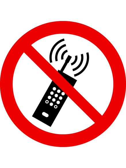 Vinilo adhesivo - Prohibido usar teléfonos para suelos - IberNorma