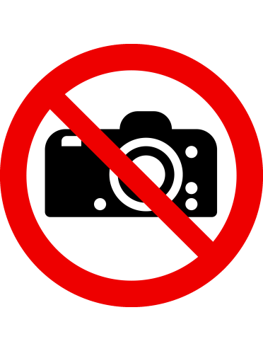 Vinilo adhesivo - Prohibido hacer fotografías para suelos - IberNorma