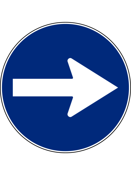 Vinilo adhesivo - Dirección obligatoria para suelos - IberNorma