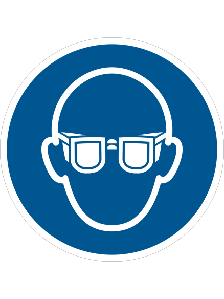 Vinilo adhesivo - Obligatorio el uso de gafas para suelos - IberNorma