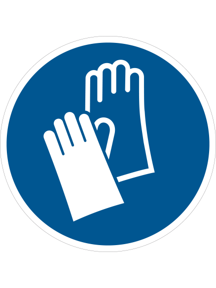 Vinilo adhesivo - Obligatorio el uso de guantes para suelos - IberNorma