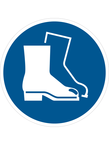 Vinilo adhesivo - Obligatorio el uso de botas para suelos - IberNorma