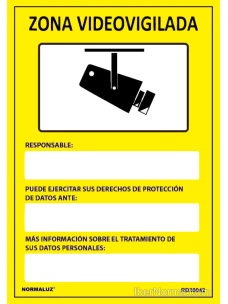 Señal Zona videovigilada - PVC - NMZ (Normaluz)