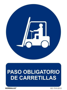 Señal Paso obligatorio de carretillas - PVC - NMZ (Normaluz) 2