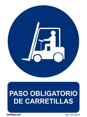 Señal Paso obligatorio de carretillas - PVC - NMZ (Normaluz)