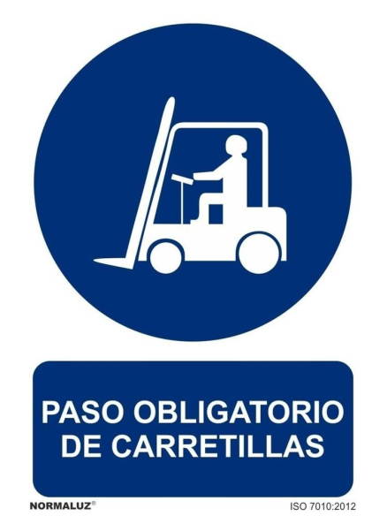 Señal Paso obligatorio de carretillas - PVC - NMZ (Normaluz)