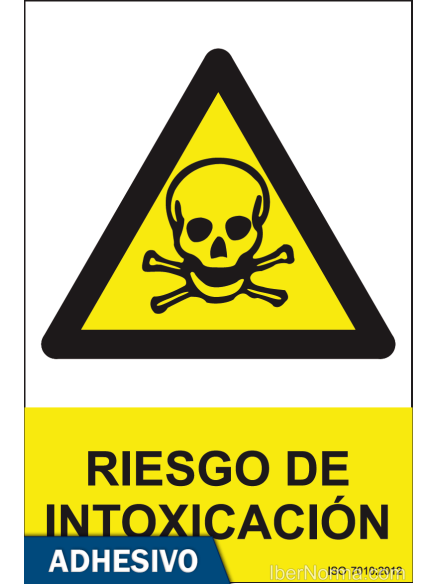 Cartel adhesivo - Riesgo de intoxicación - NMZ (Normaluz)