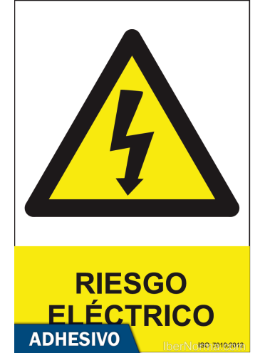 Cartel adhesivo - Riesgo eléctrico - NMZ (Normaluz)