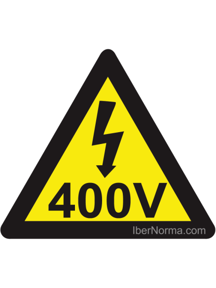 Señal Triángulo 400V (Eléctrico) - PVC - NMZ (Normaluz)