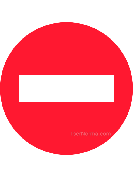 Señal R-101 Entrada prohibida - Acero termolacado - NMZ (Normaluz)