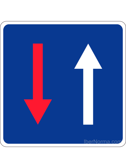 Señal R-6 Prioridad respecto al sentido contrario - Acero termolacado - NMZ (Normaluz)