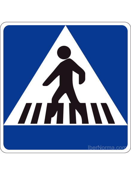 Señal S-13 Paso de peatones - Acero termolacado - NMZ (Normaluz)
