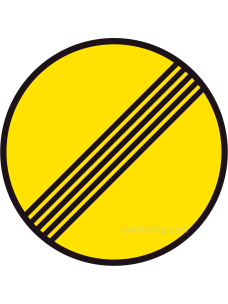 Señal TR-500 Fin de prohibiciones - Acero termolacado - NMZ (Normaluz)
