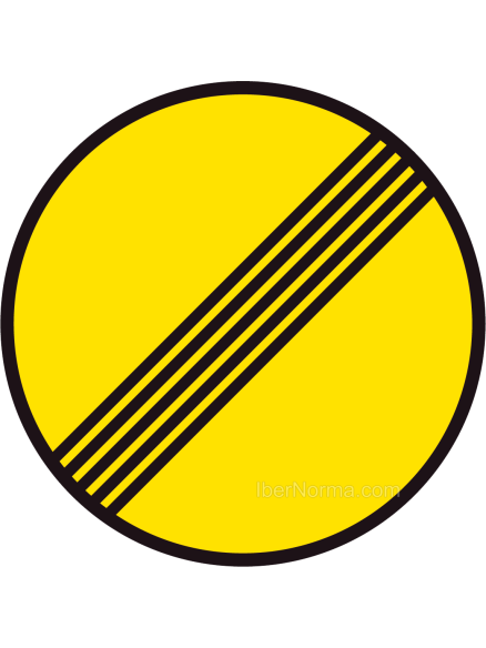 Señal TR-500 Fin de prohibiciones - Acero termolacado - NMZ (Normaluz)