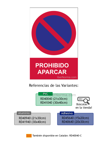 Señal Aluminio - Prohibido aparcar - NMZ (Normaluz)