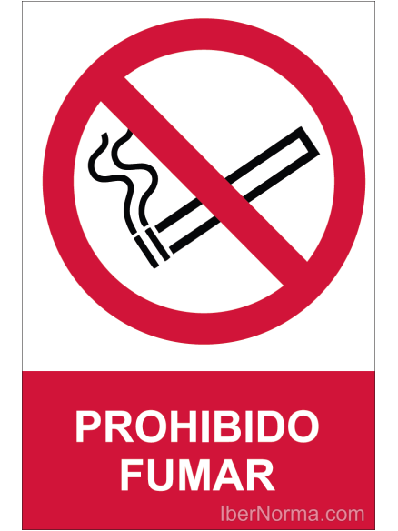 Señal Prohibido fumar - PVC - NMZ (Normaluz)