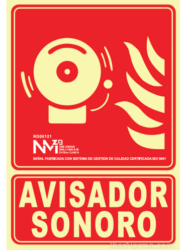 Señal Avisador sonoro - PVC - NMZ (Normaluz)