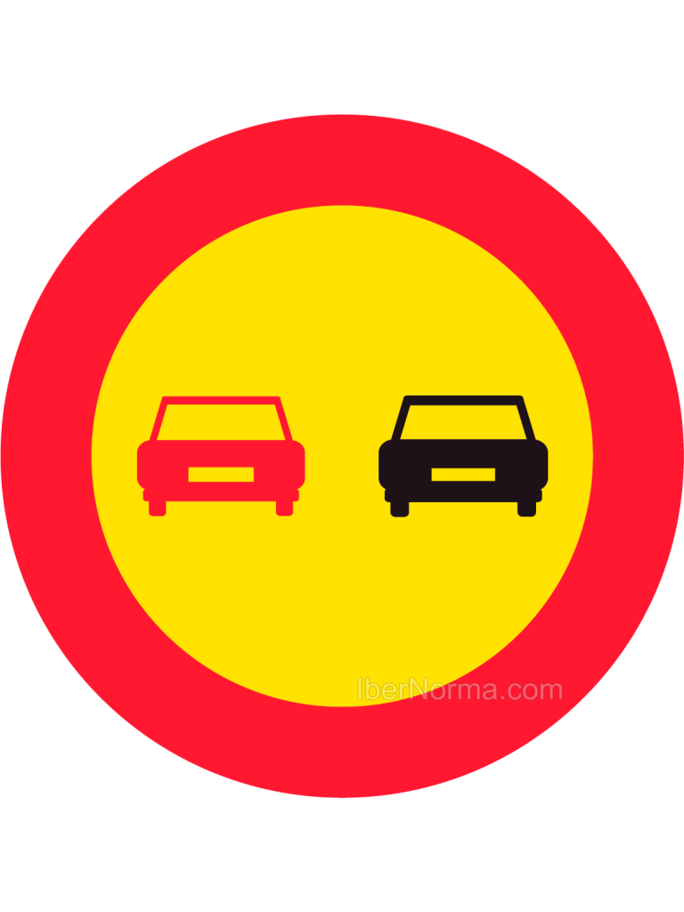 Se al TR 305 Adelantamiento Prohibido Acero Termolacado NMZ Normaluz 