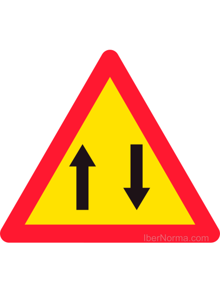Señal TP-25 Circulación en los dos sentidos - Acero termolacado - NMZ (Normaluz)