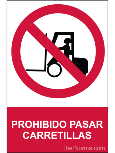 Señal Prohibido pasar carretillas - PVC - NMZ (Normaluz)