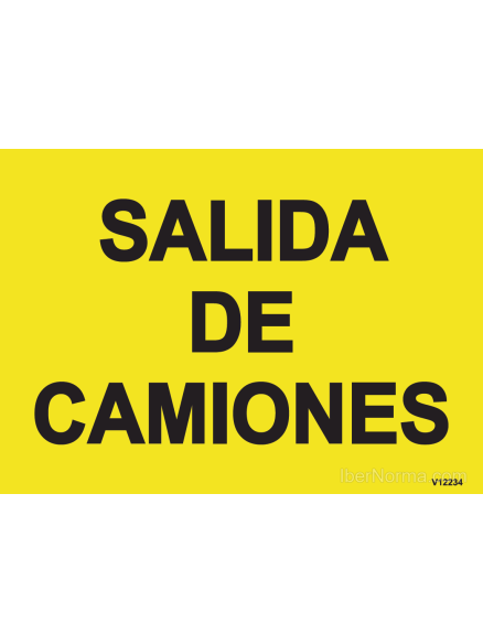 Cartel Salida de camiones - PVC - NMZ (Normaluz)