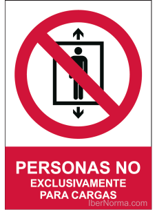 Señal Personas no Exclusivamente para cargas - PVC - NMZ (Normaluz)