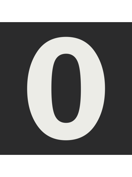 Cartel cuadrado y fondo negro con número o letra - PVC Forex - IberNorma