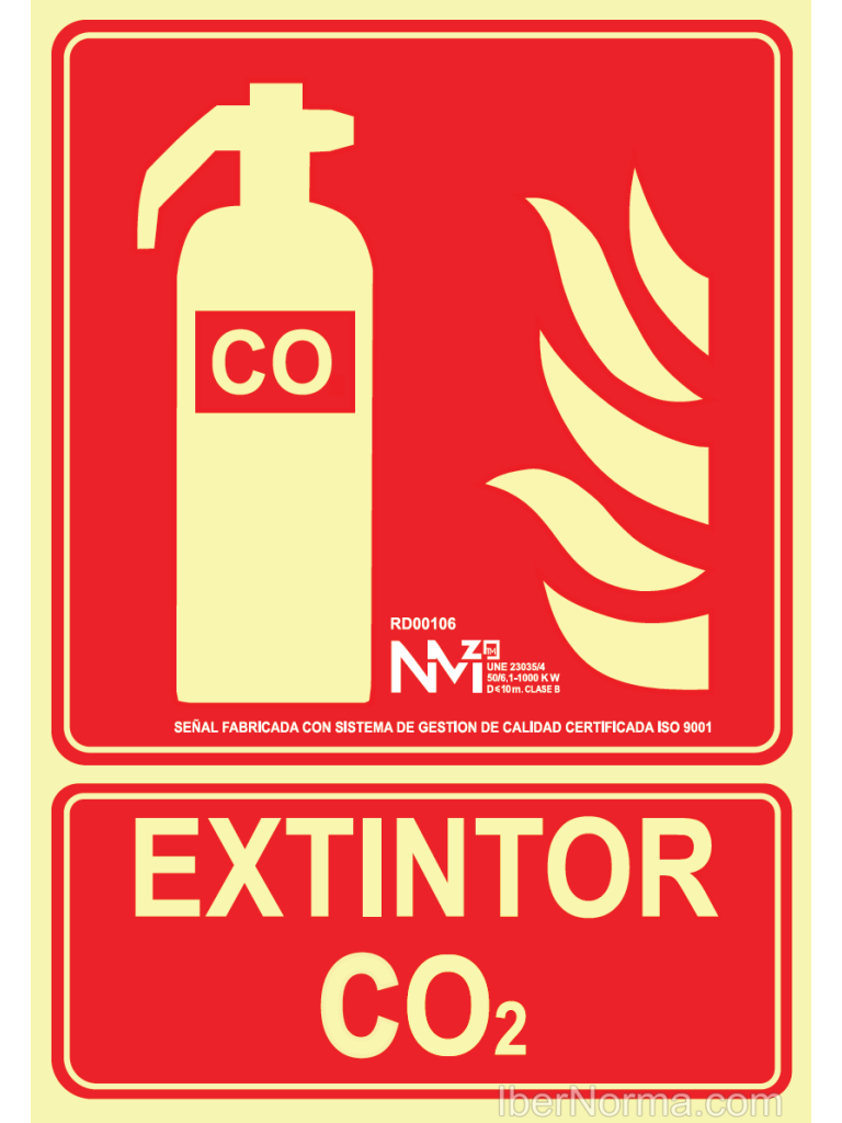 Extintor portátil de Co2 y 3.5Kg - Grauser - Soluciones contra incendios