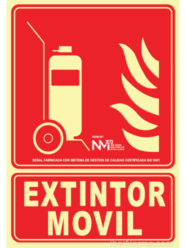 Señal Extintor Móvil - PVC - NMZ (Normaluz)