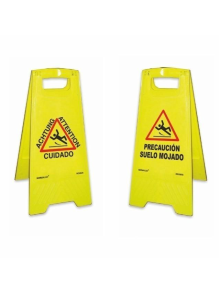 Panell groc Precaució Terra mullat (Catalán - Català) - NMZ (Normaluz)