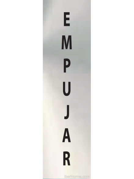 Cartel Empujar - Acero Inoxidable - NMZ (Normaluz)