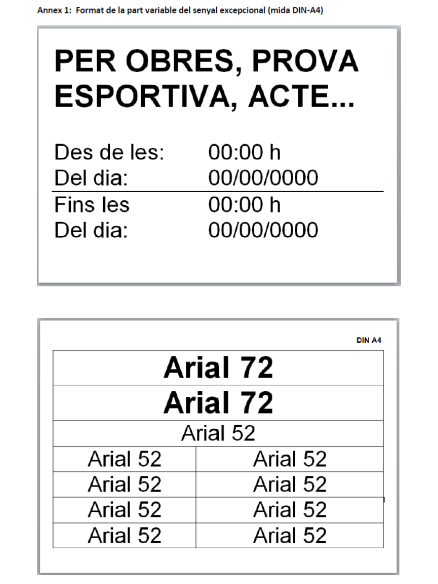 Senyalització excepcional Prohibit aparcar (Homologat per Barcelona BCN) - 60x105cm PVC Forex - IberNorma