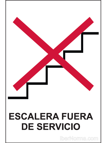 Señal Escalera fuera de servicio - PVC - NMZ (Normaluz)