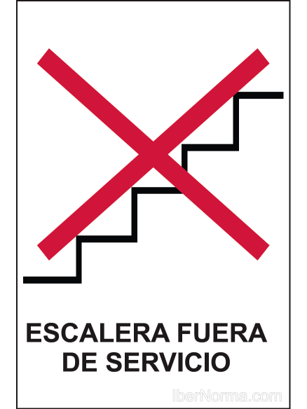 Señal Escalera fuera de servicio - PVC - NMZ (Normaluz)