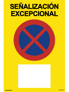 Señalización excepcional Prohibido aparcar R-307 - 60x90cm PVC Forex - IberNorma
