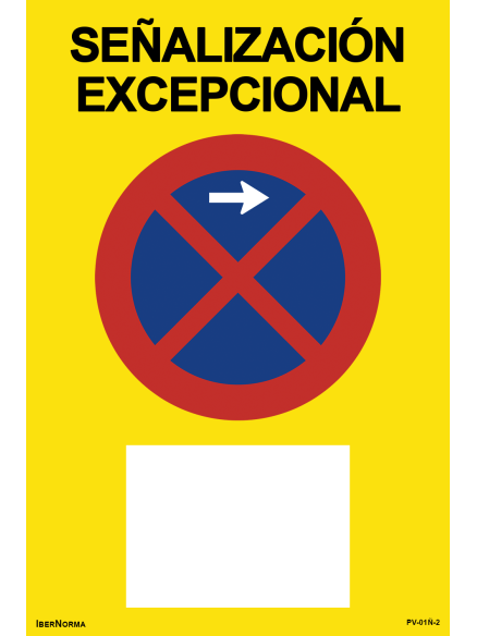 Señalización excepcional Prohibido aparcar R-307 - 60x90cm PVC Forex - IberNorma