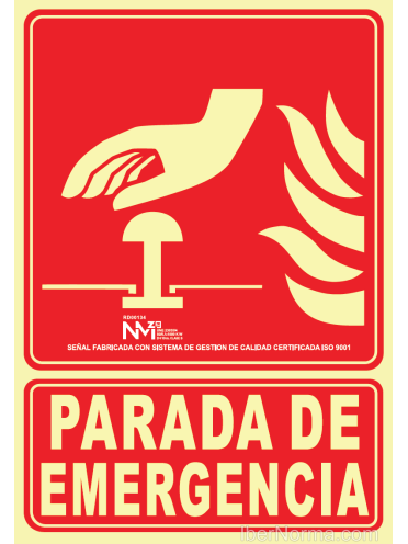 Señal Parada de Emergencia - PVC - NMZ (Normaluz)