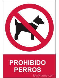 Señal Prohibido perros - PVC - NMZ (Normaluz)
