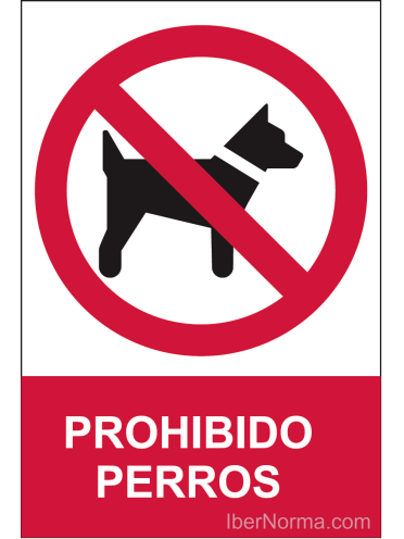 Señal Prohibido perros - PVC - NMZ (Normaluz)