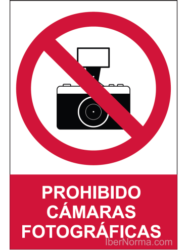 Señal Prohibido cámaras fotográficas - PVC - NMZ (Normaluz)