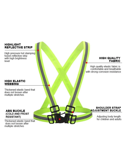 Tirantes reflectantes amarillos de Alta visibilidad y transpirables - Talla única - IberNorma