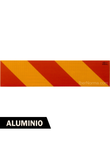 Placa Aluminio V6 Vehículo pesado Derecha  - 565x140mm homologada - IberNorma