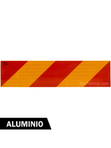 Placa Aluminio V6 Vehículo pesado Izquierda  - 565x140mm homologada - IberNorma
